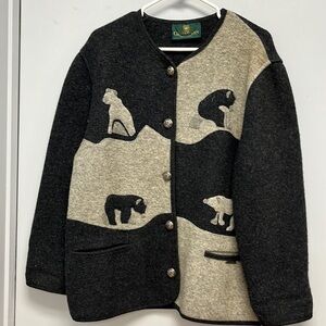 GIESSWEIN Virgin Wool Button Up Cardigan Sweater Made in Austria Size 10